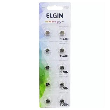Imagem de 10 Bateria Pilha Elgin Lr626 Ag4 377 1.5v Cartela Alcalina