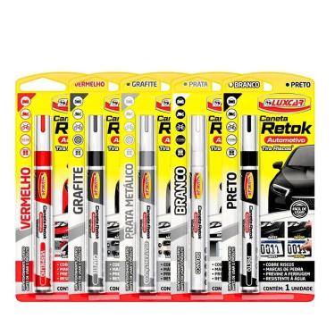 Imagem de Caneta Tira Riscos Pintura Automotiva Par Preto Grafite