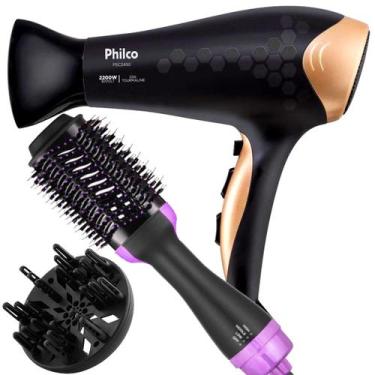 Imagem de Secador De Cabelo Philco Profissional 2200w Ions Ar Quente Frio Stilus