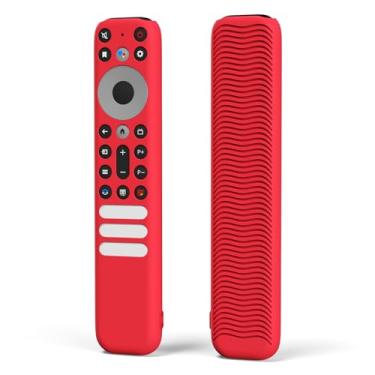 Imagem de Capa protetora vermelha para controle remoto de voz TCL RC813 FMB1 / RC902V FMR1 / RC923 2023 capa protetora de silicone compatível com controle remoto TCL Q6 Q7 QM8 S4 S3 Series Google TV Remote