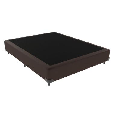 Imagem de Cama Box Casal Marrom De Madeira 138cm Kazamix