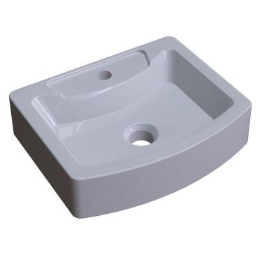 Imagem de Cuba Pia De Apoio Para Banheiro Retangular Aria Rt41 C08 Cinza