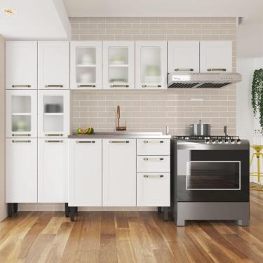 Imagem de Cozinha Completa Aço Com Pia Branco Colors Bertolini Branco