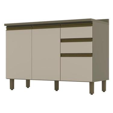 Imagem de Balcão Pia 2 Gavetas 3 Portas Duna-cristal Com Tampo Connect - Móveis Henn Duna-cristal