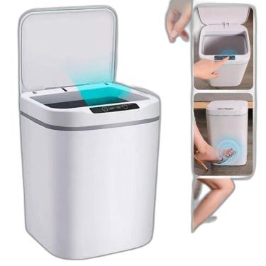 Imagem de Lixeira Com Sensor Inteligente Automática Recarregável