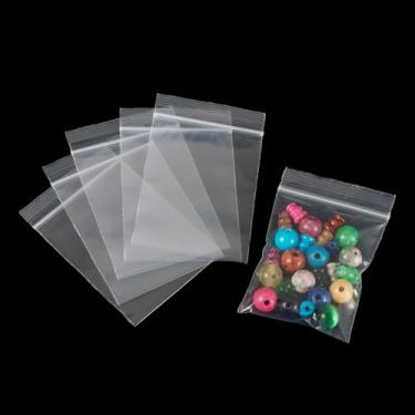 Imagem de 200 unidades de sacos de plástico com fecho de correr, 7 x 5 cm, sacos de embalagem retangular, reutilizáveis, bolsa de vedação superior para joias pequenas, berloques, chaveiros, pequenos presentes