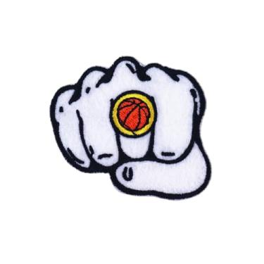 Imagem de 3 peças de apliques bordados de basquete, apliques brilhantes e vibrantes para passar a ferro ou costurar, ideais para decorar roupas, chapéus, acessórios de jeans