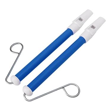 Imagem de SPYMINNPOO Conjunto de Apito Deslizante Profissional Com 2 Instrumentos Musicais ABS de Metal Simples de Tocar para Crianças (Azul)