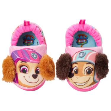 Imagem de Nickelodeon Pantufa feminina da Patrulha Canina – Pantufas felpudas Skye e Everest (bebê/menina), Sky Everest, 9-10 Toddler