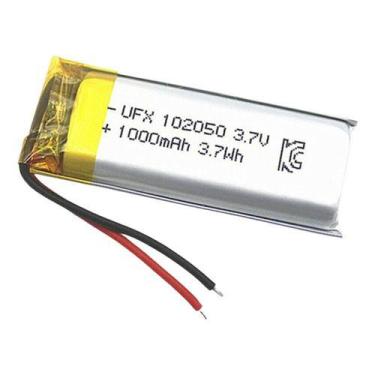 Imagem de Bateria 3,7v 1000 Mah 10mm Espessura(grossa) 102050 2 Fios - BGB ENERG