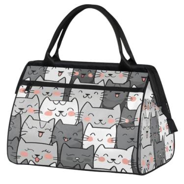 Imagem de Bolsa de viagem dobrável para mulheres, homens, frutas, maçã, leve, esportiva, academia, impermeável, bagagem de mão, para presente de viagem, Cor: 50 cm, 15.2*8.3*11.6 inch, Moderno