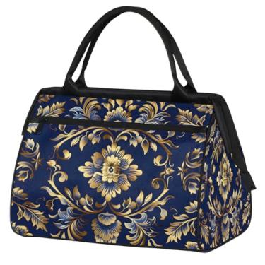 Imagem de Bolsa pequena para o fim de semana para mulheres, homens, flores, girassol, papoula, retrô, dobrável, bolsa de viagem, Cor: 3, 15.2*8.3*11.6 inch, Moderno