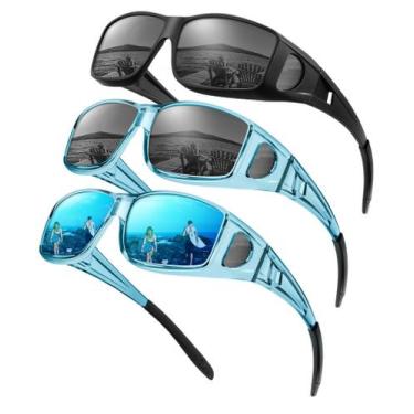 Imagem de Gafas de sol KALIYADI para usar sobre lentes polarizadas para hombres 