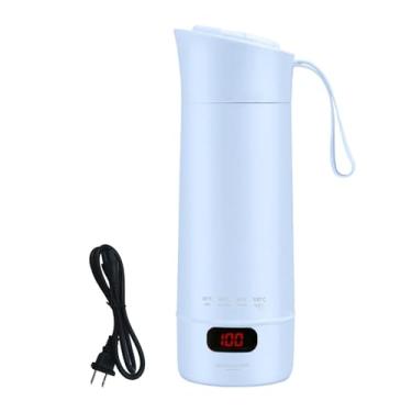 Imagem de Bothyi Chaleira elétrica portátil de viagem em aço inoxidável, compacta, para uso doméstico e no escritório. Aquece água em qualquer lugar. Ideal para, Azul