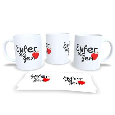 Imagem de Caneca Gastronomi com Design de Chef e Coração, Branca, Cerâmica, Tema Culinária (7238)