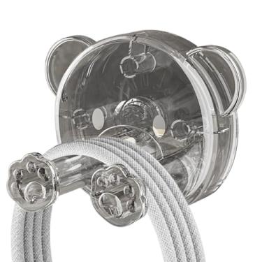 Imagem de Gancho Para Barbeador No Chuveiro | Gancho Com Para Cabos,Suporte De Tomada Montado Na Parede - Para Apartamento Casa Academia Escritório Dormitório RV Hotel Quarto