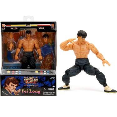 Imagem de Boneco Fei Long Street Fighter 2 Jada Toys Articulado Figura