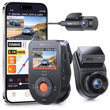 Imagem de Vantrue S1 Pro 2.7K Front and Rear 5G WiFi Dash Cam, STARVIS 2 Dual HDR Night Vision, 1440P 60FPS Hidden Dash Camera for Cars, Built-in GPS, Voice Control, 24 Hours Parking Mode, Support 512GB Max
