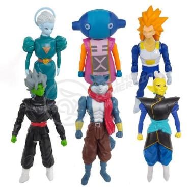 Imagem de Kit Conjunto 6 Boneco Vegeta Ssj3 Dragon Ball Super 15Cm
