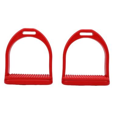 Imagem de HEEPDD Estribos de Equitação, Estribos de Sela de Cavalo Com Piso de Borracha Antiderrapante e Placa Larga Ergonômica para Clubes Equestres, Aulas de Equitação para Crianças (Grande 9,17 x 1,77 pol.)