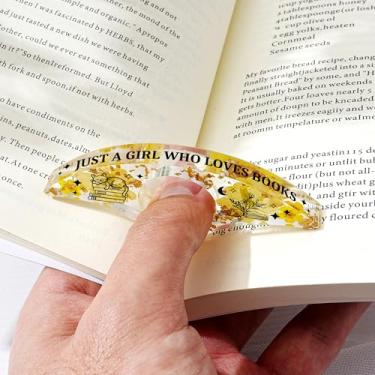 Imagem de Marcador de livro de resina de flor de aniversário personalizado, marcador de livro para presentes de aniversário de Natal, acessórios de leitura de anel de polegar feitos à mão com flor personalizada