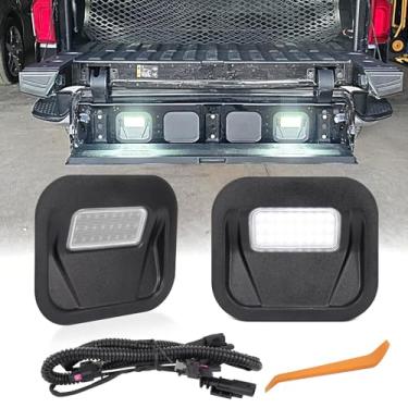 Imagem de CYBORICH Kit de lâmpada multiprofissional para caminhonete com luz traseira de LED - compatível com GMC Sierra 1500 2500 3500 HD e Chevrolet Silverado 1500/2500 HD/3500 HD (2020-2025) branco, 2 peças