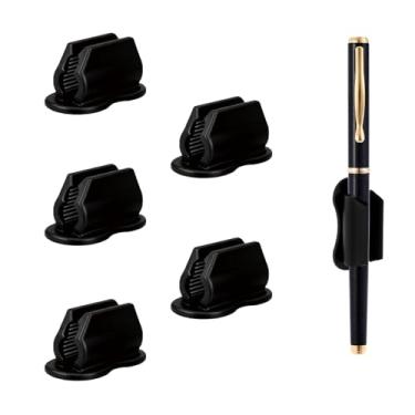 Imagem de bihijua 10 peças de porta-lápis adesivo para mesa – Suporte de caneta adesivo atualizado para prancheta, parede, porta-marcadores, material de professor para sala de aula, acessórios de mesa para