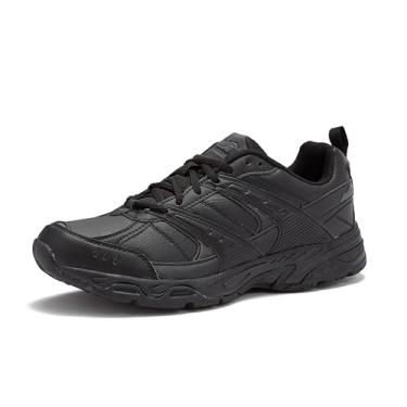 Imagem de Avia Tênis masculino Avi-Verge - Cross Trainer, tênis masculino, Pickleball ou caminhada para homens, sapatos de quadra de largura média ou extra larga tamanho 38 a 50, Jet Black/Castle Rock, 8 Wide