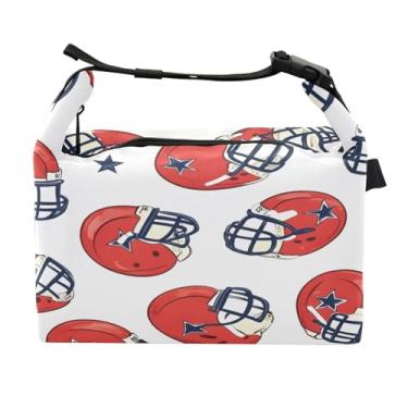 Imagem de STAYTOP Lancheira de capacete de futebol com fivela de alça, lancheira isolada para meninos e meninas, lancheira térmica para trabalho escolar