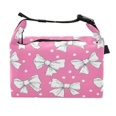 Imagem de STAYTOP Lancheira fofa de gravata borboleta com fivela, lancheira isolada para meninos e meninas, lancheira térmica para trabalho escolar