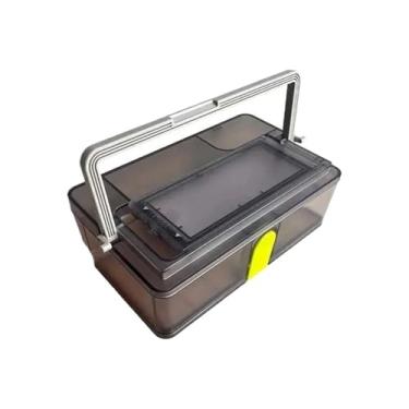 Imagem de Peças de reposição para caixa de pó, compatíveis com o aspirador robô Qihoo 360 S10 X100 Max. Inclui filtro HEPA e acessórios de substituição.