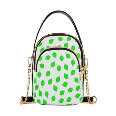 Imagem de CEBUGI Bolsa tiracolo feminina clutch para telefone verde bolsa de ombro elegante com alça de corrente removível