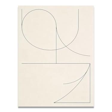 Imagem de LKXGRRSFG Clear The MindMinimalista Arte em tela: Serenidade tons neutros grande área em branco para decoração de espaço calmo 60 x 75 cm sem moldura