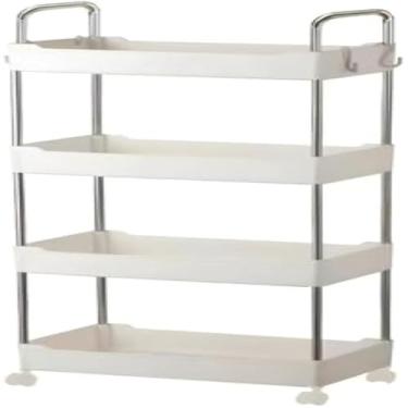 Imagem de Prateleira Multiuso 4 Andares com Rodinha Branca