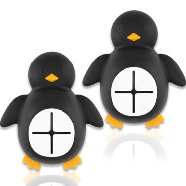 Imagem de Suporte de toalha de mão adesivo de pinguim fofo, pacote com 2, pano de prato fácil para banheiro, garagem, gabinete, trailer, presentes de agradecimento para amiga, irmã, colega de trabalho