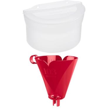 Imagem de Kit com 1 Suporte de Filtro de Café Vermelho 103 + 1 Saleiro Plástico 885ml Atóxico