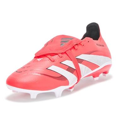Imagem de adidas Tênis de futebol unissex League Folded Tongue Firm Multi Ground, Vermelho lúcido, branco/preto, 5.5 Women/4.5 Men