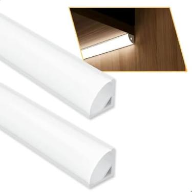 Imagem de Kit 4 Perfil Para Canto De Sobrepor 1m Moveis Marcenaria Branco