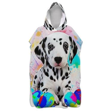 Imagem de Roupão colorido para troca de poncho de surfe para adultos toalha de banho com capuz de praia de secagem rápida ponchos femininos com capuz