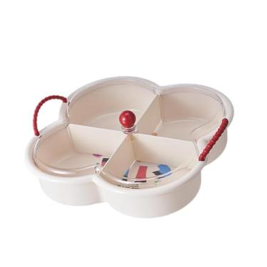 Imagem de SiaBiced Bandeja para servir aperitivos, frutas secas, recipiente para armazenamento de alimentos à prova de poeira, prato para servir frutas, biscoitos, com Tampa