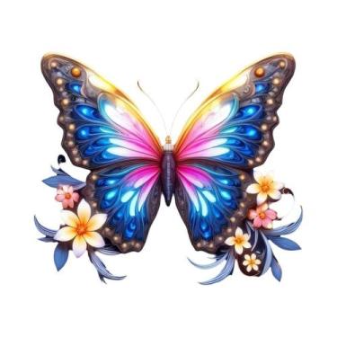 Imagem de Kit De Pintura Em Diamante 5D DIY Com Borboleta Abstrata Colorida, Lon