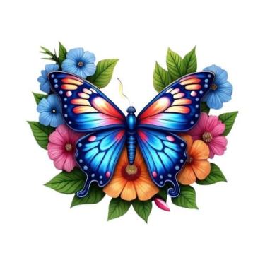 Imagem de Kit De Pintura Em Diamante 5D DIY Com Borboleta Abstrata Colorida, Lon