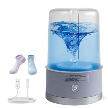 Imagem de Mini máquina de lavar portátil | Roupa íntima compacta de limpeza profunda, roupas de bebê, lavanderia pequena | leve para apartamento, dormitório, hotel, viagem e acampamento | Silenciosa eficiência