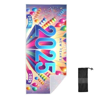 Imagem de Joitme Toalha infantil azul para festa de ano novo, tamanho P, toalhas de festa na piscina, toalha de praia sem areia