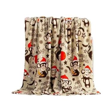 Imagem de Cobertor De Natal Quente E Macio De Plush Para Inverno, Flanela Com Fl