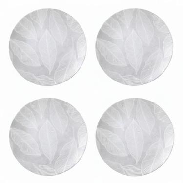 Imagem de Kit Jogo 4 Pratos Rasos Tramontina Arbo Porcelana 25 cm