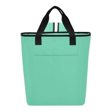 Imagem de Bolsa térmica de garrafa, média, com isolamento de água-marinha, impermeável, 36 latas, bolsa de livros para mulheres e viagens