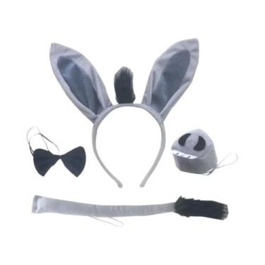 Imagem de Fantasia De Cosplay De Burro Para Crianças E Adultos, Com Tiara, Grava