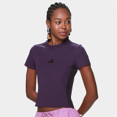 Imagem de Camiseta Adidas Slim 3 Stripes Feminina-Feminino