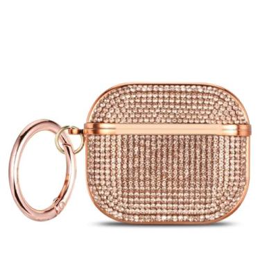 Imagem de QYFZXLV Capa para AirPods Pro 3 (2025) Fones de Ouvido, Design Brilhante Brilhante, Capa Protetora de Luxo para Air Pod Pro 3ª Geração para Mulheres e Meninas (Ouro)